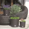 Rund Blumentopf 15,3 L Rattan-Optik Umbra Dunkel Braun Produktbild-Vorschau 4