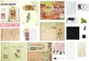 A collage of various components and packaging for a 3D wooden model kit. Náhled obrázku produktu