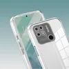 Close-up of two transparent phone cases, one showing the front and the other the back with camera module. Produktbild-Vorschau