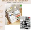 Wózek COSTWAY z 12 szufladami do sztaplowania, wózek z Podgląd zdjęcia produktu 6