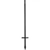A black garden stake with a pointed end and a crossbar near the top, isolated on a white background. Produktbild-Vorschau