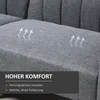 HOMCOM Rozkládací pohovka, dvoumístná, látková, šedá, s Náhled obrázku produktu 4