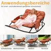 Outdoor-Papasan-Schaukelstuhl für zwei Personen mit Kissen Produktbild-Vorschau 7