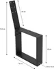 ML-Design 2 solidne stalowe nogi ławki, 40x78,5 cm, czarne, Podgląd zdjęcia produktu 6
