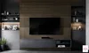 A modern living room with a wall-mounted TV and entertainment unit. Náhled obrázku produktu