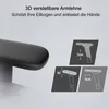 Close-up of an office chair armrest with diagrams illustrating its adjustability. Náhled obrázku produktu