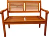 Gartenbank Akazie 110 cm 2-Sitzer Sitzbank CORUNA Produktbild-Vorschau 3