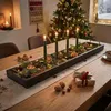 Holz Deko Tablett XXL schwarz mit Griffen aus Metall - 90 x Produktbild-Vorschau 6