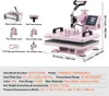 SucceBuy pressa termica, 12 x 15 pollici, 8 in 1, rosa - Anteprima dell’immagine prodotto 7