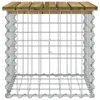vidaXL Gartenbank aus Gabionen 43x44x42 cm Kiefernholz Produktbild-Vorschau 5