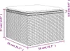 vidaXL Gartenhocker mit Kissen Schwarz 55x55x37 cm Poly Produktbild-Vorschau 7