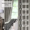 Verdunkelungsvorhang Samt weich 140x175 cm Taupe Ösen Produktbild-Vorschau 2