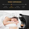 A woman sleeping peacefully in bed next to a coffee maker. Produktbild-Vorschau