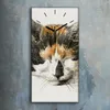 Küchenuhr Bürouhr Leinwand Uhr Geräuschlos 30x60 Zeichnung Produktbild-Vorschau 2