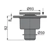 AlcaDrain Bodenablauf 150×150/50 mm mit einem senkrechten Produktbild-Vorschau 5