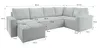 Masseno Ecksofa NORENA L-S mit Schlaffunktion U-Form, Sofa Produktbild-Vorschau 7