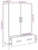 vidaXL Highboard White 70x31x115 cm Dřevěná konstrukce Náhled obrázku produktu 8