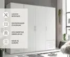 Kleiderschrank "Valencia" in Weiß mit 4 Schubladen und 4 Produktbild-Vorschau 9