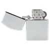 A polished chrome lighter with its lid open, isolated on a white background. Podgląd zdjęcia produktu