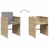 Möbel Gartenstühle mit Kissen 4 Stk. Beigemischung Poly Produktbild-Vorschau 8
