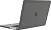 A dark gray MacBook Pro with an Apple logo on the lid, shown from a slightly elevated rear-left angle against a white background. Voir les images du produit