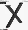 HOLZBRINK Tischkufen X-Form aus Vierkantprofilen 80x80 mm, Produktbild-Vorschau 4