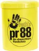 A yellow container of hand cream with black text and a handprint graphic. Produktbild-Vorschau