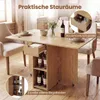 A dining table with chairs in a room setting, showcasing storage features. Náhľad obrázku produktu