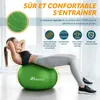 TRESKO Gymnastikball (Grün, 65cm) mit Pumpe Fitnessball Produktbild-Vorschau 3