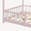 Kinderbett ’Treviolo‘ in Haus-Optik mit Rausfallschutz Produktbild-Vorschau 9