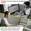 Kabelkanal aus hochwertigem PVC weiß Kabelleiste 2m - 1 Produktbild-Vorschau 4