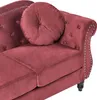BELIANI 2-Sitzer Sofa Dunkelrot Gepolstert Gesteppt mit Produktbild-Vorschau 8