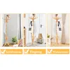 COSTWAY Garderobenständer 184cm, Kleiderständer Holz, Produktbild-Vorschau 6