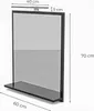 Specchio da Bagno con Mensola Nero 70x60 cm con Anteprima dell’immagine prodotto 2