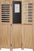 Homestyle4u Paravent Raumteiler 3 teilig Holz Natur Memo Produktbild-Vorschau 1