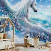 Vlies Fototapete - Pegasus (Blue) 100x70 cm Tiere Produktbild-Vorschau 1