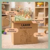 Laavir Holz-Aktivitätswürfel Baby Mintgrün - Montessori Produktbild-Vorschau 4