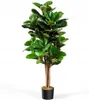 COSTWAY Albero di Fico Artificiale 120cm, Albero di Fico Anteprima dell’immagine prodotto 1