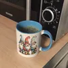 Kobolde mit bunten Mützen Kaffeebecher in hellblau Produktbild-Vorschau 5
