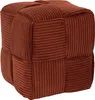 Pouf - HOME DECO FACTORY - Scott - Côtelé - Tresse - Voir les images du produit 2