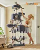 Feandrea Kratzbaum 206 cm, XXL, mit 13 Kratzsäulen, 2 Produktbild-Vorschau 1