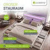 Juskys Polsterbett Lyon 180 x 200 cm weiß – Bettgestell mit Produktbild-Vorschau 2