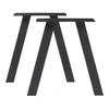 Two black metal table legs are shown against a white background. Podgląd zdjęcia produktu