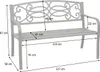 Gartenbank MCW-F44, Bank Parkbank Sitzbank, 2-Sitzer Produktbild-Vorschau 7
