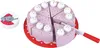 A toy cake with slices and a knife, and a separate round piece with an elephant illustration. Voir les images du produit