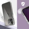 A split image showing a phone case from different angles, with one side demonstrating drop protection. Produktbild-Vorschau