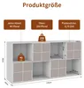 Scaffale a cubi UnboxG bianco avorio 125x30x60 cm con linee Anteprima dell’immagine prodotto 4