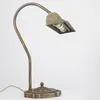 Bankerlampe 41 cm E14 Bronze aus Messing massiv Vintage Produktbild-Vorschau 4