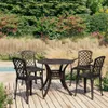 vidaXL 5dílná sada Bistro Set Litý hliník Bronz Náhled obrázku produktu 2