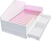 A white children's bed with drawers pulled out. Náhľad obrázku produktu